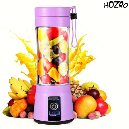 Mini Blender Portabil Electric HOZRO, cu Încărcare USB – Ideal pentru Sucuri, Smoothie-uri și un Stil de Viață Sănătos HOZRO