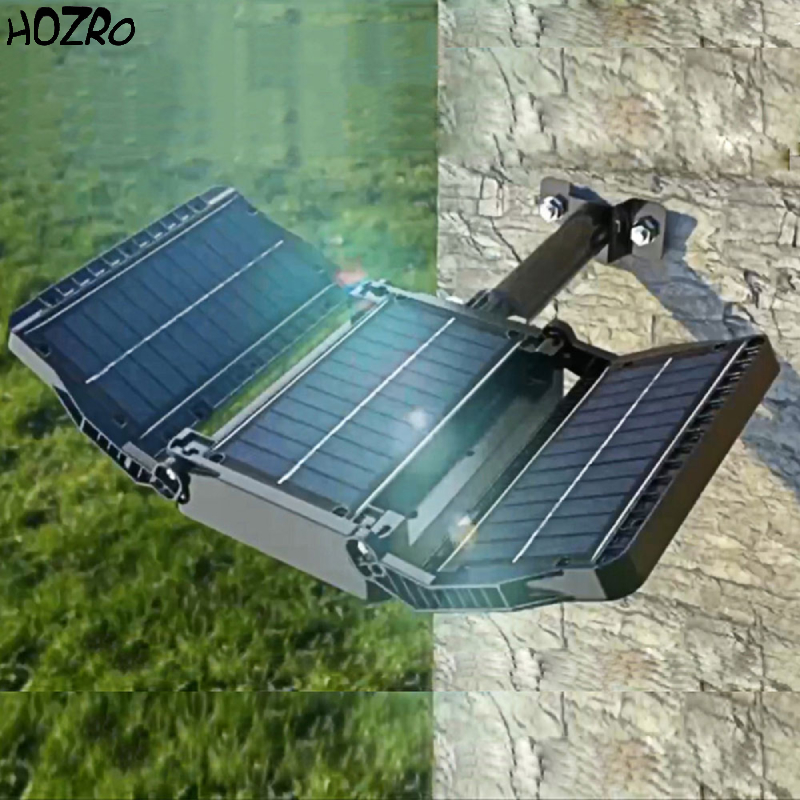 Lampă Solară de Perete / Stradală HOZRO, Model W786COB – Iluminare LED Dreptunghiulară, cu Senzor de Mișcare, Rezistentă la Intemperii, Ideală pentru Exterior HOZRO