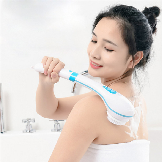 Perie electrică HOZRO, de masaj și curățare Spin Spa, cu multiple capete interschimbabile, design ergonomic și funcționare pe baterii, ideală pentru exfoliere, îngrijirea pielii și relaxare în timpul dușului HOZRO