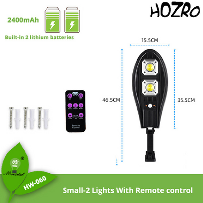 Lampă Solară HOZRO, Model LL-62T – Iluminare LED Puternică, Încărcare Solară, Rezistentă la Intemperii, Ideală pentru Curți și Grădini HOZRO