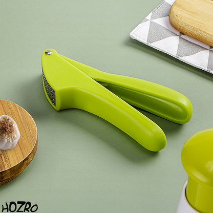 Presa de usturoi HOZRO, cu mâner lung, design ergonomic și stoarcere ușoară – Râșniță manuală din plastic de înaltă calitate, ideală pentru bucătărie HOZRO