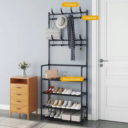 Cuier Multifuncțional cu Pantofar – Organizare Elegantă și Practică pentru Casa Ta! 🖤✨