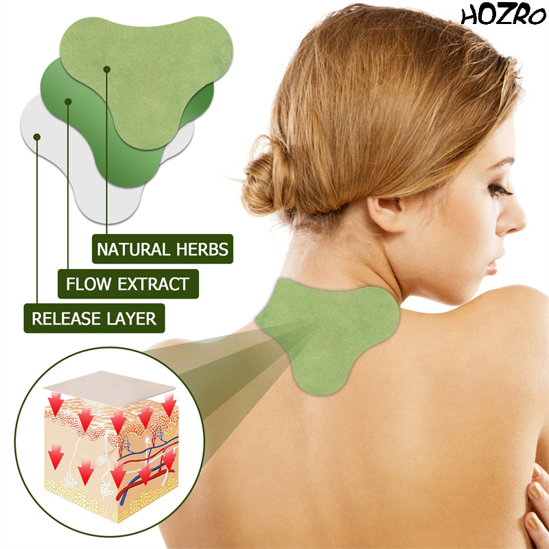 Plasturi terapeutici HOZRO, pentru gât, spate și articulații – Patch-uri pentru durerile cervicale, musculare și articulare, ajută la reducerea inflamației și relaxarea mușchilor HOZRO