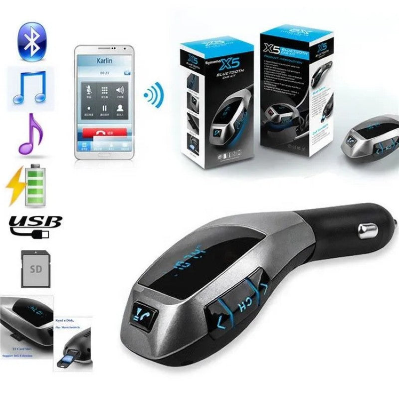 🚗 Modulator FM Auto cu Bluetooth X5 – Conectivitate Rapidă și Muzică Fără Limite! 🎶 BESTSELLS