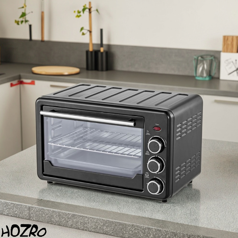 Cuptor Electric Mini HOZRO, Multifuncțional pentru Pizza, Clătite, Patiserie, Fripturi, Prăjituri, Pâine și Toast – Perfect pentru Gătit Acasă, Copt, Prăjit și Grătar, 220V HOZRO