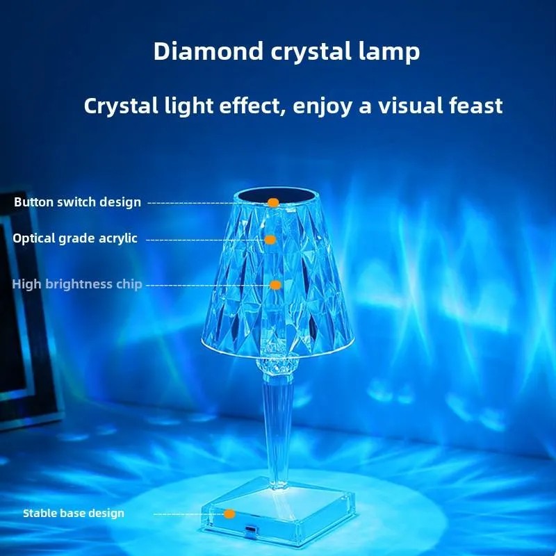 Lampa Ambientală Cristal LED – Eleganță, lumină și atmosferă într-un singur obiect BESTSELLS