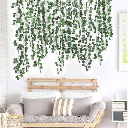 Set 12 ghirlande decorative artificiale HOZRO, aspect natural, rezistente și flexibile, ideale pentru decor interior și exterior, evenimente festive, nunți, petreceri sau amenajări creative HOZRO