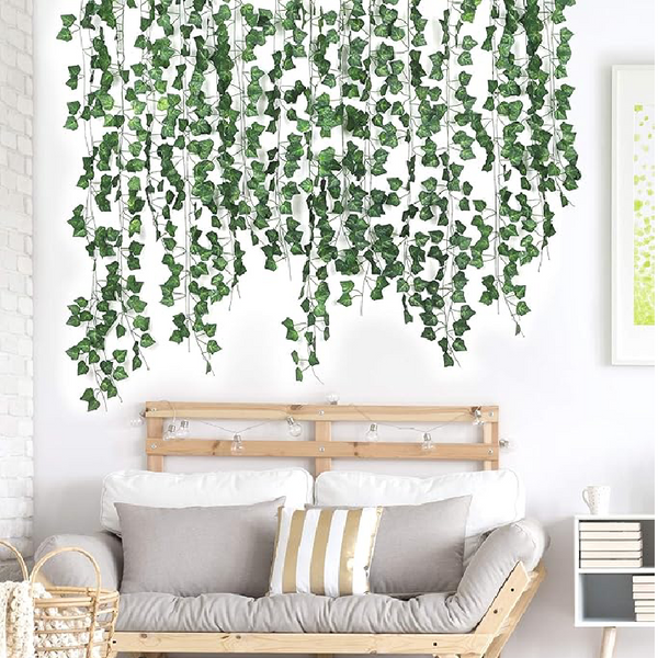 👉 Pachet Premium Decor Grădină și Terasă Hozro® - 2 Role Plasa Gard Artificial de Iederă 2*100x300 cm + Set 24 Ghirlande Iedera Decorative Artificiale HOZRO