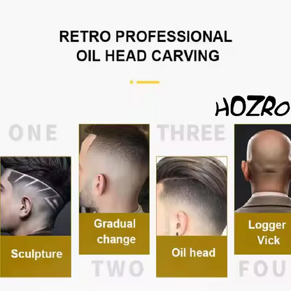Trimmer HOZRO, Model Vintage T9 – Aparat de Tuns Profesional, Reîncărcabil, Lame de Precizie și Design Retro Elegant HOZRO