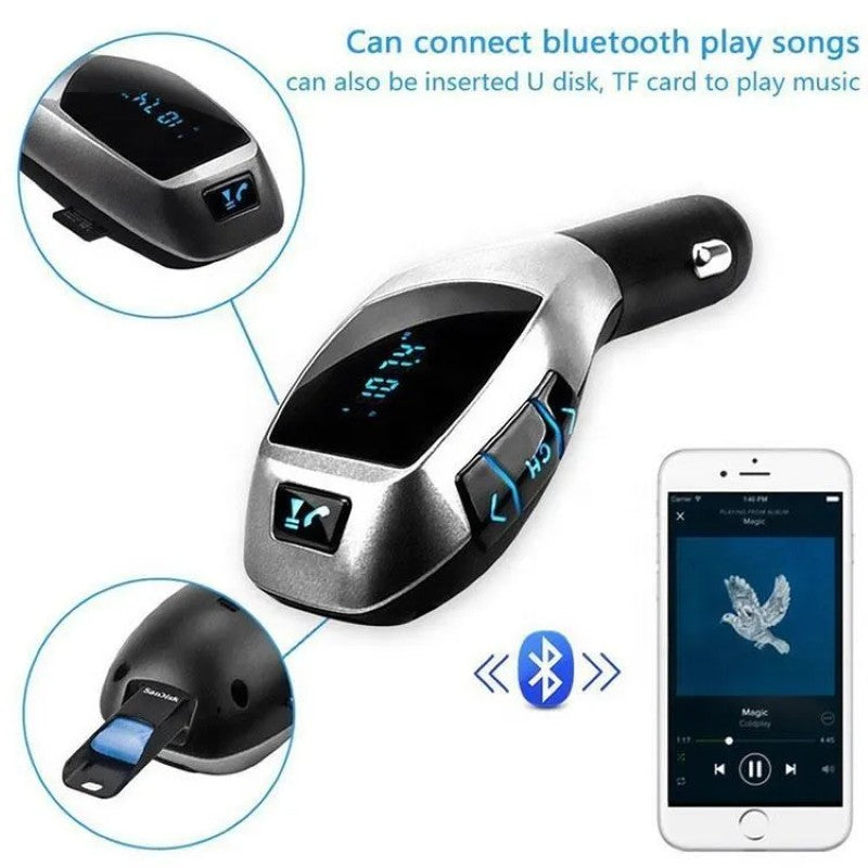 🚗 Modulator FM Auto cu Bluetooth X5 – Conectivitate Rapidă și Muzică Fără Limite! 🎶 BESTSELLS
