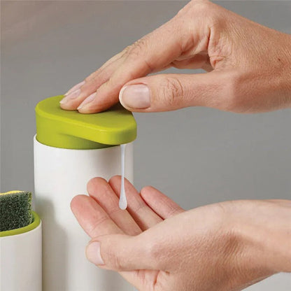Organizator Chiuveta Cu Dispenser De Detergent Si Supot Pentru Burete🔥 BESTSELLS