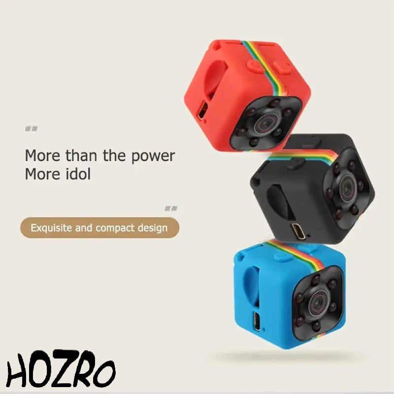 Camera mini spion HOZRO, FULL HD SQ11 cu detectare a mișcării, dimensiuni 23x23x22 mm, Negru - Compactă și Discretă pentru Supraveghere de Înaltă Calitate HOZRO