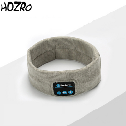 Bentiță Bluetooth HOZRO, cu Căști Wireless și Microfon – Accesoriu 2 în 1, Gri, Moale și Confortabil, Ideal pentru Somn, Sport, Meditație, Jogging, Relaxare sau Călătorii, Compatibilă cu iOS și Android HOZRO