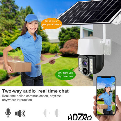 Cameră de Supraveghere  HOZRO, Model VCS03 cu Conectivitate 4G, Monitorizare HD, Detecție Mișcare Inteligentă și Acces de la Distanță prin Aplicație Mobilă – Ideală pentru Locuințe, Birouri și Spații Comerciale HOZRO