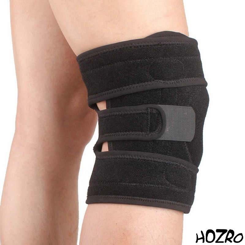 Genunchieră Sport HOZRO, cu Susținere Laterală – Negru, Stabilitate și Protecție pentru Efort Fizic, Recuperare și Prevenirea Accidentărilor HOZRO