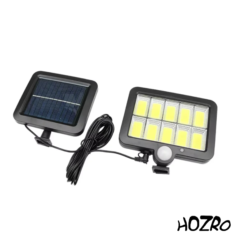 Lampa Solară LED GL 10 COB HOZRO, cu Senzor de Mișcare, 3 Moduri de Iluminare, Rezistență IP65, Ideală pentru Curte, Grădină și Exterior HOZRO