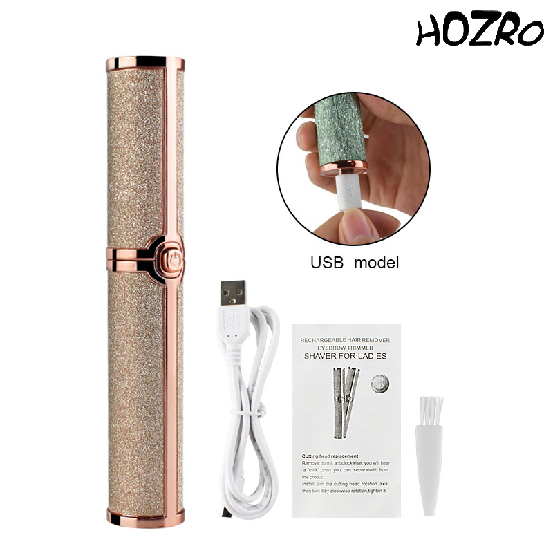 Epilator Sprâncene 2 în 1 HOZRO, Aparat Portabil pentru Definirea Sprâncenelor și Îndepărtarea Pufului Facial HOZRO