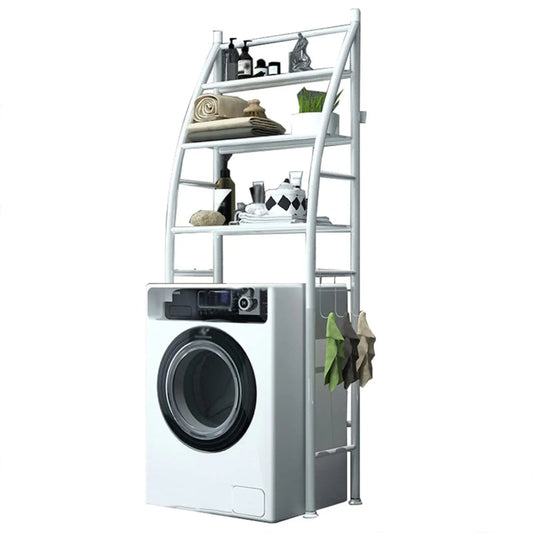 Raft Metalic de Depozitare HOZRO, pentru Masina de Spalat, 3 Etajere, Structura Solida, Design Compact si Modern, Ideal pentru Baie, Spalatorie sau Spatii Inguste, 68x25x166 cm, Alb HOZRO