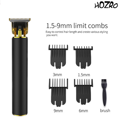 Aparat de Ras Electric HOZRO, T997 cu Lame din Oțel Inoxidabil, Încărcare Rapidă USB, Autonomie de Până la 120 Minute, Design Compact și Ergonomic, Ideal pentru Tuns, Conturare și Îngrijire Personală Acasă sau în Călătorii HOZRO
