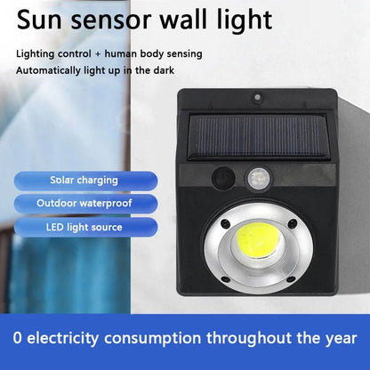 Lampă Solară de Perete LF-1628 – COB LED, Senzor PIR de Mișcare, IP65, Ideală pentru Curte, Gard sau Garaj BESTSELLS