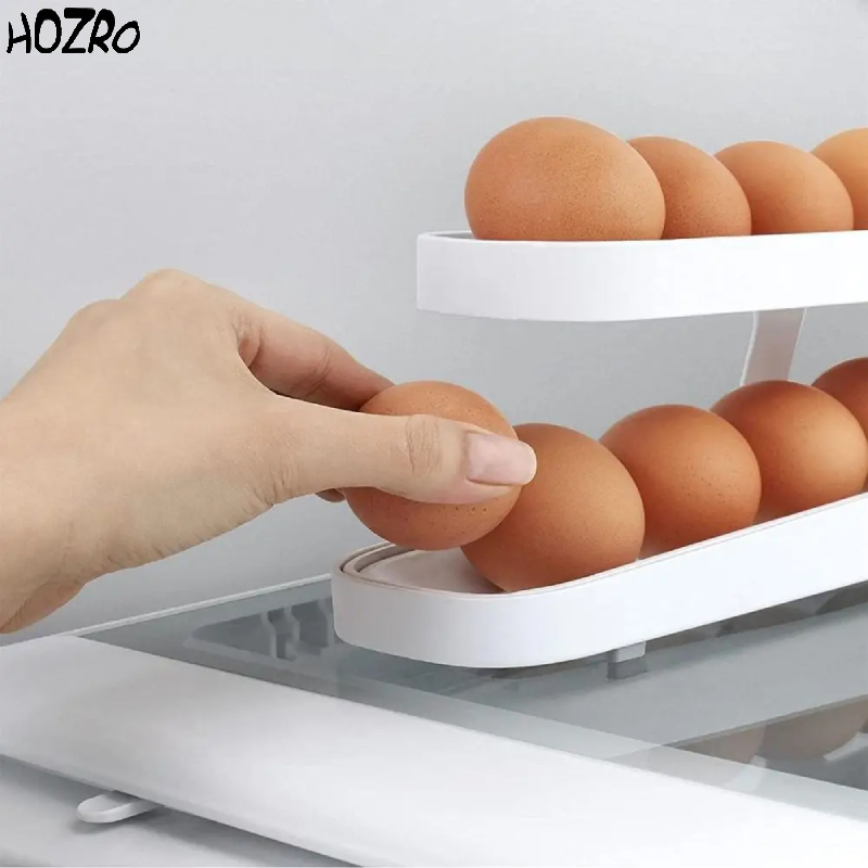 Suport HOZRO, pentru 10 Ouă, Design Compact și Practic, Ideal pentru Organizarea în Frigider sau pe Blat, Material Rezistent și Ușor de Curățat HOZRO