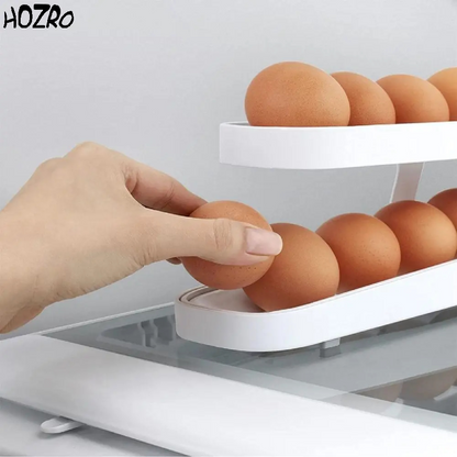 Suport HOZRO, pentru 10 Ouă, Design Compact și Practic, Ideal pentru Organizarea în Frigider sau pe Blat, Material Rezistent și Ușor de Curățat HOZRO