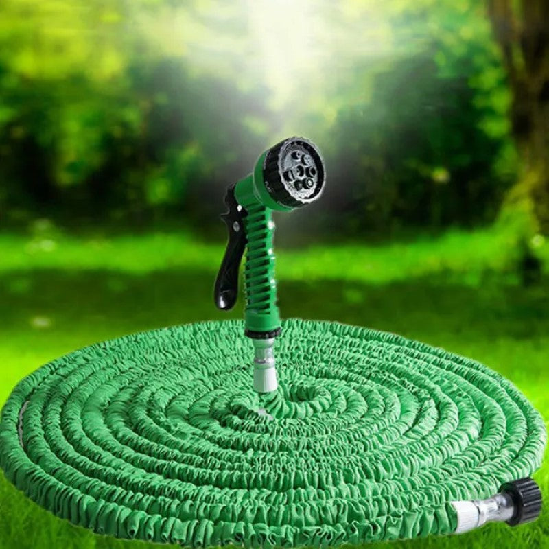 Furtun Extensibil de Gradina cu Pistol Multifunctional pentru Udat, Lungime 60m, Verde BESTSELLS