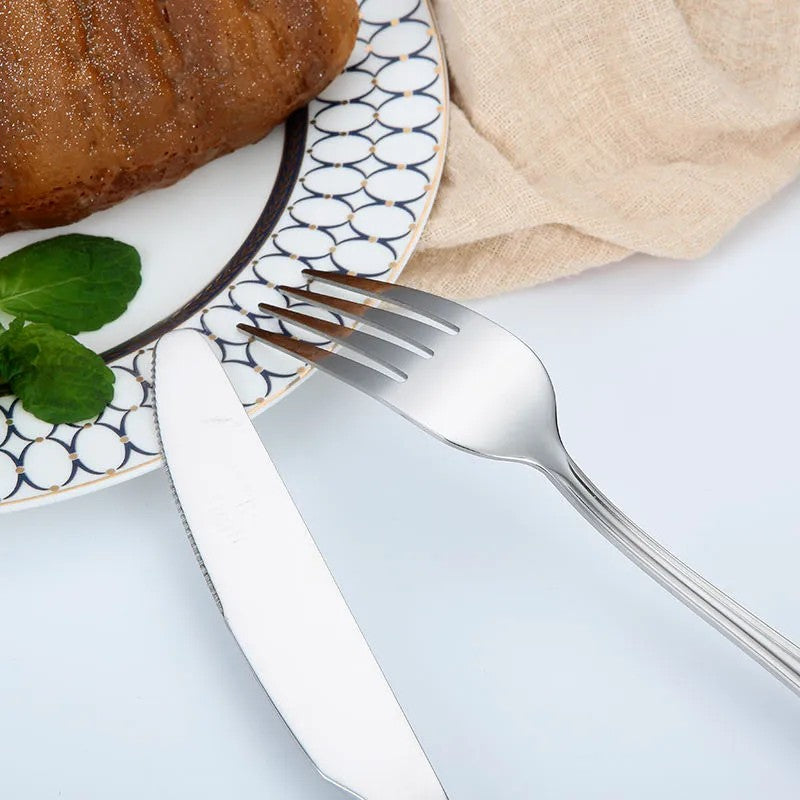 Set de Tacâmuri 24 Piese – Oțel Inoxidabil, Design Modern, Silver BESTSELLS