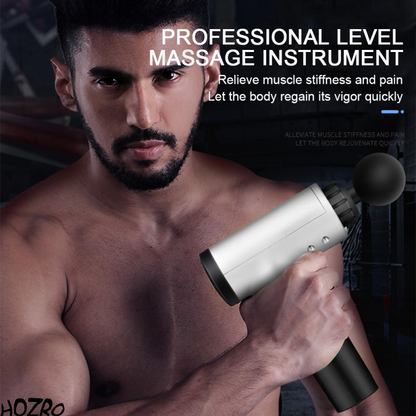 Mini Aparat de Masaj HOZRO, Fascial Gun Portabil, cu Capete Interșchimbabile și Intensități Reglabile, Ideal pentru Relaxare Musculară, Terapie Anti-Stres și Recuperare după Efort HOZRO