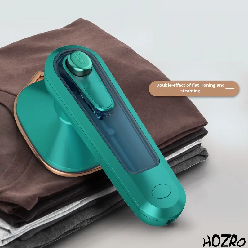 Mini Fier de Calcat Portabil HOZRO, Incalzire Rapida in 3 Secunde, Temperatura Constanta Inteligenta, Ideal pentru Calcat in Plan sau pe Umerase, Verde HOZRO
