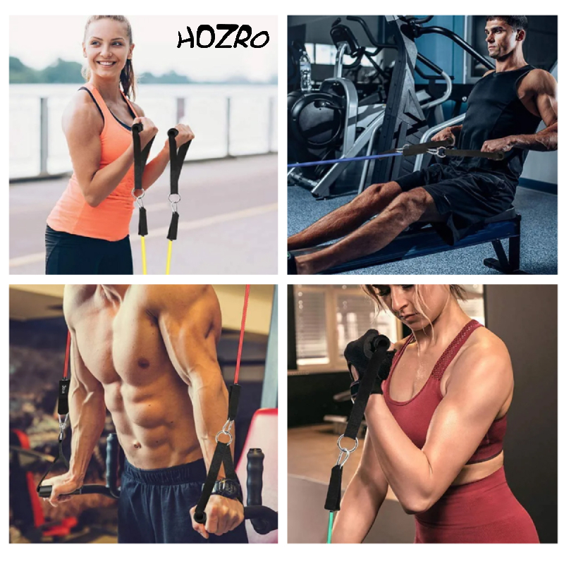 Set Benzi Fitness HOZRO, din Latex – Benzi Elastice pentru Antrenament, Yoga, Pilates și Exerciții de Forță HOZRO
