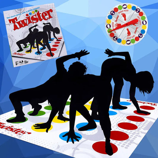 Joc Interactiv HOZRO, Twister Party Game pentru Familie și Prieteni – Distracție, Mișcare și Provocări Amuzante pe Covoraș Colorat cu Indicator Rotativ, Ideal pentru Petreceri, Seri de Joc și Activități pentru Copii și Adulți HOZRO