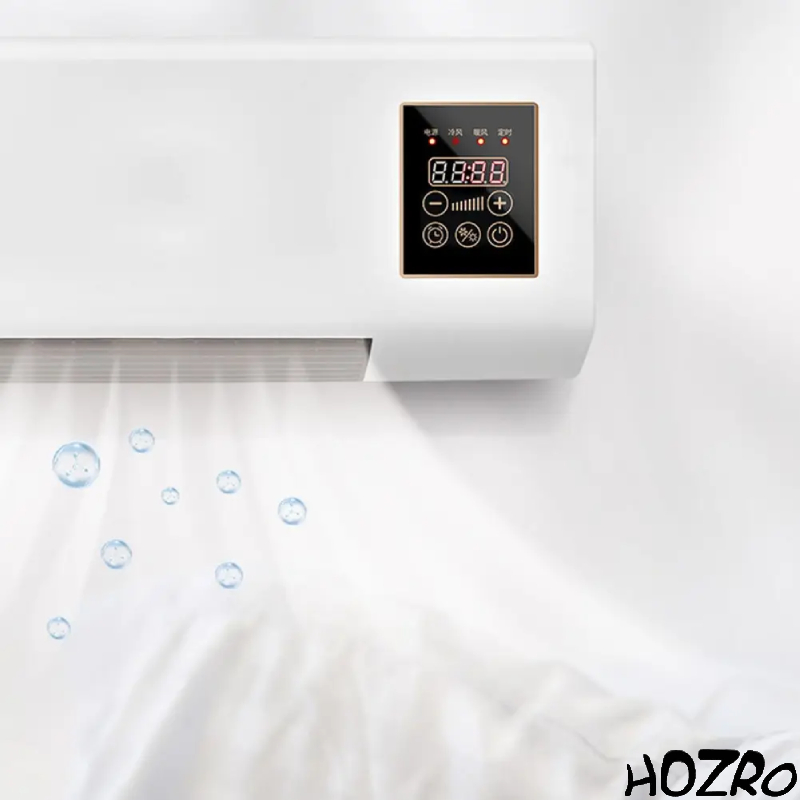 Mini Aer Condiționat Portabil HOZRO, 2 în 1, Montaj Pe Perete, Cu Funcție de Răcire și Încălzire, 1200W, Gama 16–40°C, Telecomandă Inclusă, Culoare Albă HOZRO