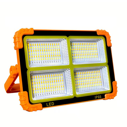 Lampă Solară de Lucru Portocaliu HOZRO,  LED Puternic, Reîncărcabilă, Portabilă și Rezistentă, Ideală pentru Atelier, Reparații sau Camping HOZRO