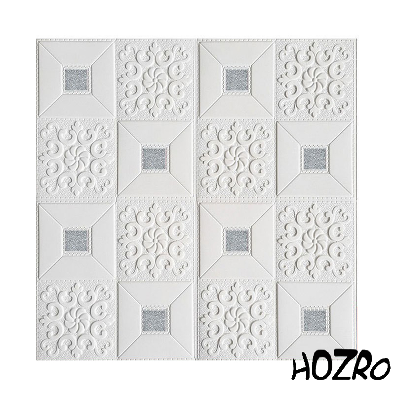 Tapet 3D autoadeziv, Model pentru Tavan/Perete, design modern, foarte usor de montat, Alb/Gri HOZRO