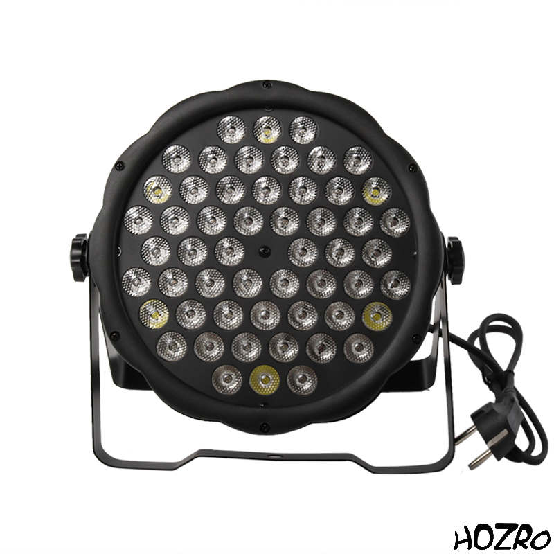 Lumină de Scenă Profesională HOZRO, LED Flat PAR Light – 54 LED-uri Puternice RGB, Efecte Multicolore Dinamice, Iluminare Puternică pentru DJ, Club, Scenă sau Evenimente – Design Plat și Eficient Energetic HOZRO