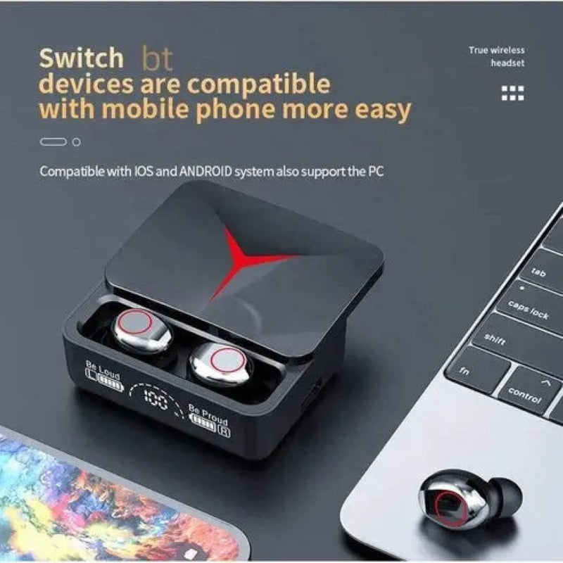 Căști Smart M90 PRO Wireless, Touch, Display Digital – Negru BESTSELLS