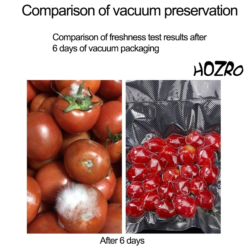 Aparat de Vidat Alb HOZRO, Compact și Eficient, cu Funcție de Sigilare Automată, Ideal pentru Păstrarea Alimentelor Proaspete, Economie de Spațiu și Durată Mai Lungă de Depozitare HOZRO