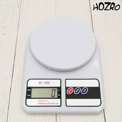 Cântar electronic HOZRO, de bucătărie fără bol, cu afișaj LCD, funcție tara, capacitate până la 5 kg și precizie ridicată pentru cântărirea rapidă și precisă a alimentelor HOZRO