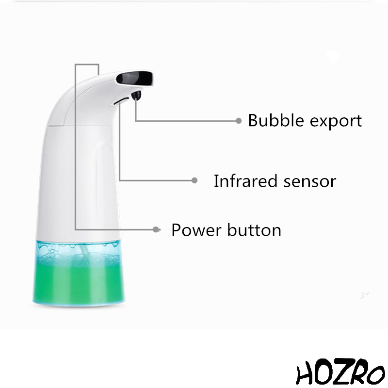 Dozator de Săpun HOZRO, Automat cu Senzor Infraroșu – Distribuire Igienică fără Atingere, Rezervor Generos, Design Modern și Funcționare pe Baterii, Ideal pentru Bucătărie și Baie HOZRO