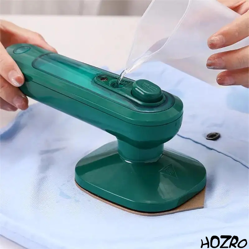 Mini Fier de Calcat Portabil HOZRO, Incalzire Rapida in 3 Secunde, Temperatura Constanta Inteligenta, Ideal pentru Calcat in Plan sau pe Umerase, Verde HOZRO
