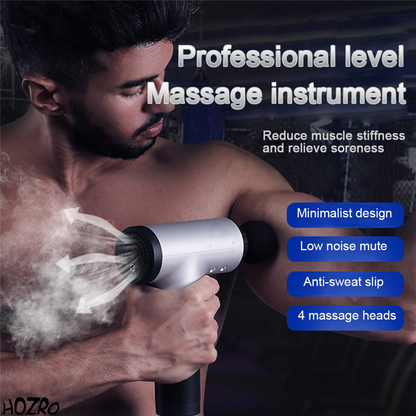 Mini Aparat de Masaj HOZRO, Fascial Gun Portabil, cu Capete Interșchimbabile și Intensități Reglabile, Ideal pentru Relaxare Musculară, Terapie Anti-Stres și Recuperare după Efort HOZRO