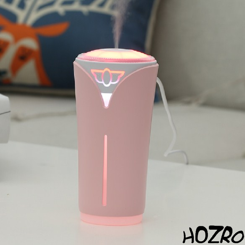 Umidificator HOZRO, Roz cu Umplere Superioară – Difuzor de Aromaterapie și Abur Rece Ultrasonic, Silențios și Ușor de Curățat, Ideal pentru Dormitor, Bebeluși și Încăperi Interioare HOZRO