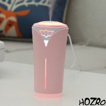 Umidificator HOZRO, Roz cu Umplere Superioară – Difuzor de Aromaterapie și Abur Rece Ultrasonic, Silențios și Ușor de Curățat, Ideal pentru Dormitor, Bebeluși și Încăperi Interioare HOZRO