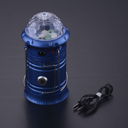 Felinar Camping Disco Blue HOZRO, Lampă Portabilă 2 în 1, Iluminare Puternică și Efecte Lumină Party HOZRO