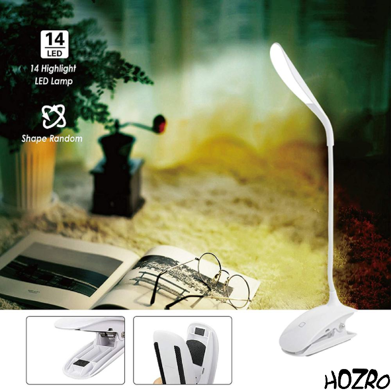 Lampă de Birou Flexibilă Albă cu Clește HOZRO, Iluminare Puternică, Design Modern și Montaj Ușor HOZRO