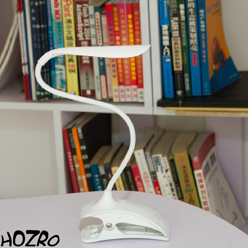Lampă de Birou Flexibilă Albă cu Clește HOZRO, Iluminare Puternică, Design Modern și Montaj Ușor HOZRO
