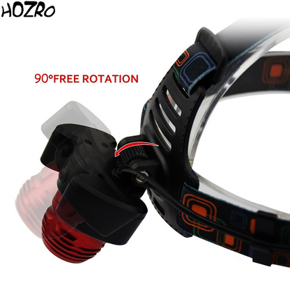 💡 Lanternă de Cap HOZRO, 3 LED Oval – Iluminare Puternică, Reglabilă și Hands-Free pentru Camping, Drumeții, Ciclism sau Activități de Noapte HOZRO