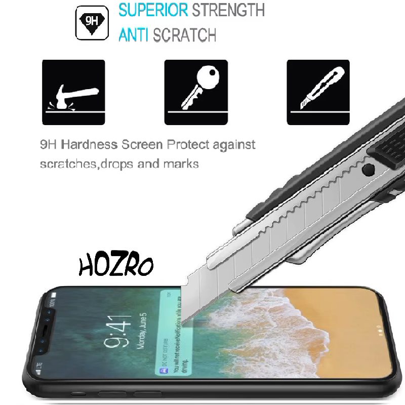 Folie HOZRO, de Sticla, Premium 5D Full Cover, Compatibila cu iPhone 11, Sticla Securizata 9H, Anti-Amprenta, Margini Negre – Protectie Completa si Eleganta pentru Ecran HOZRO