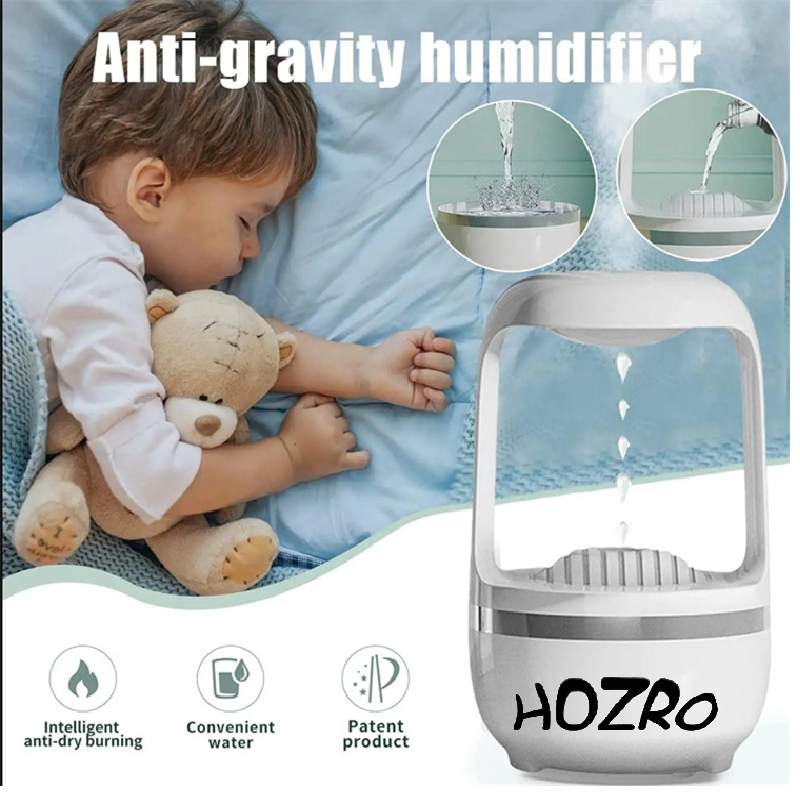 Difuzor Aromaterapie Gravitațional HOZRO, Design Modern cu Efect de Curgere, Relaxare prin Arome și Lumină Ambientală HOZRO